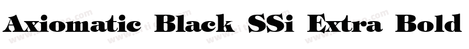 Axiomatic Black SSi Extra Bold字体转换